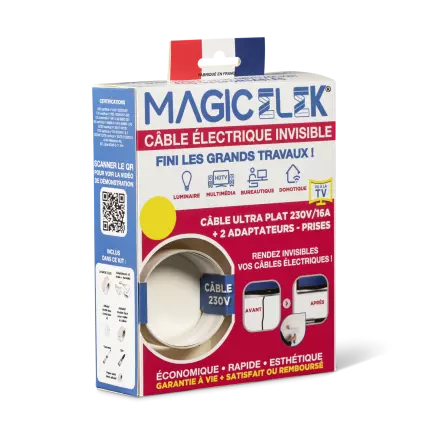 câble électrique extra plat, magic elek 2 lignes