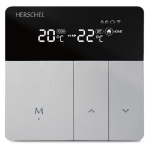 Thermostat Herschel iQ T-MKS WiFi alimenté par le secteur – Argenté