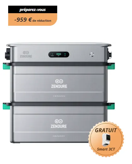 Zendure SolarFlow 2400AC avec 2 batteries AB3000X 3CT - transport Promo Noel Exclu web