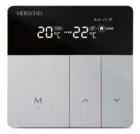 Thermostat Herschel iQ T-MKS WiFi alimenté par le secteur – Argenté